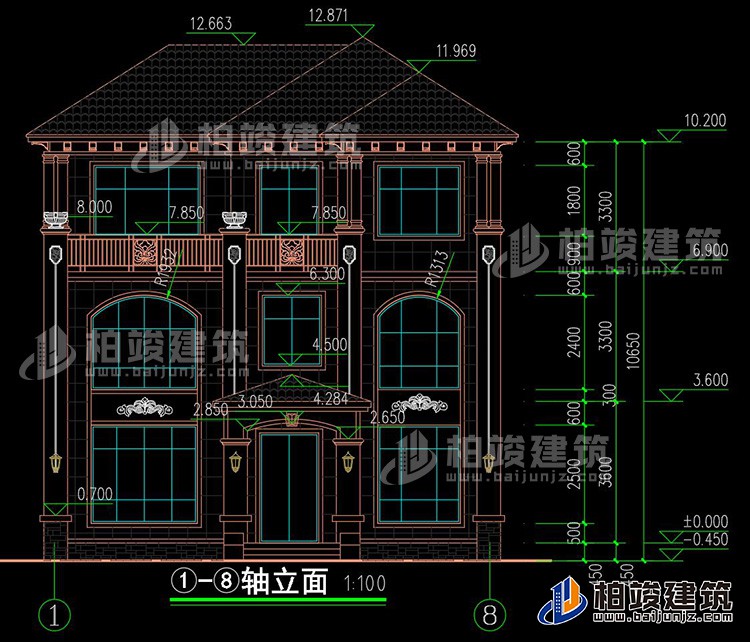 正立麵圖
