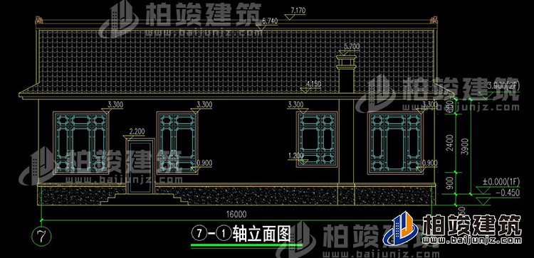 背立麵圖